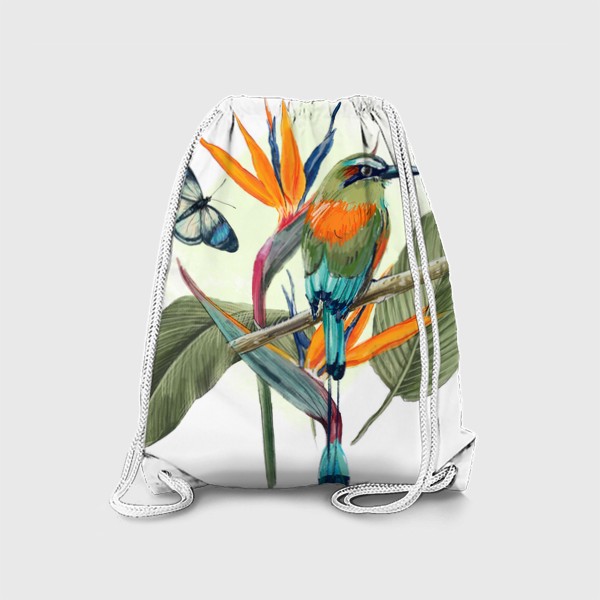 Рюкзак «Тропическая птица и бабочка»