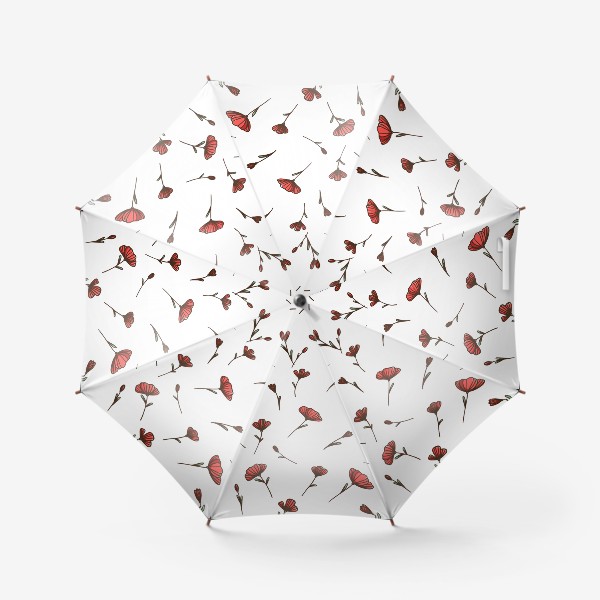 Зонт «Красные цветы»