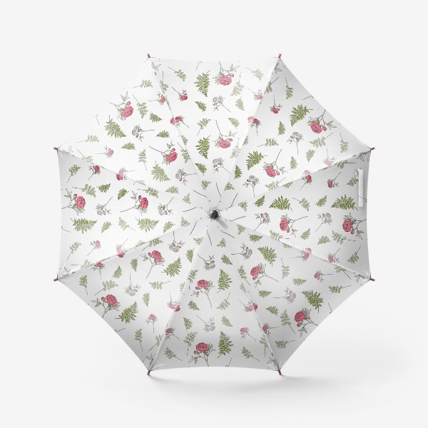 Зонт &laquo;Весенние цветы, розовый пион, цветочный принт.&raquo;