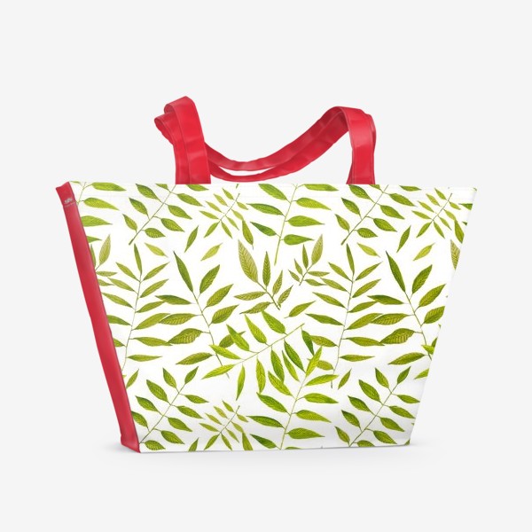 Пляжная сумка «бесшовный паттерн Листья»