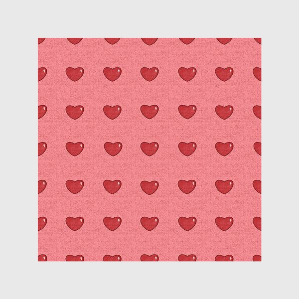 Шторы «Мелкие  обьемные сердца на розовом фоне Сердечки принт с сердцами и сердечками»