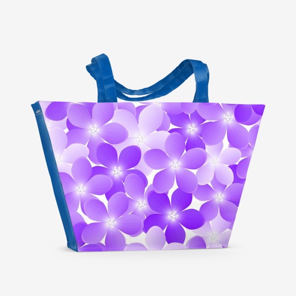 Пляжная сумка &laquo;Фиолетовый букет&raquo;