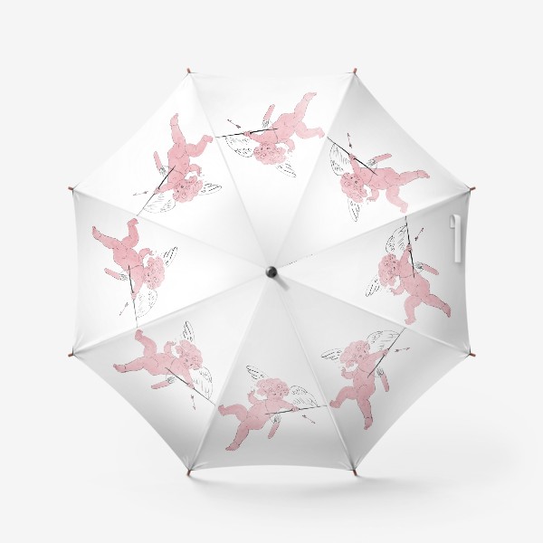 Зонт «Амур ангел розовый со стрелой»