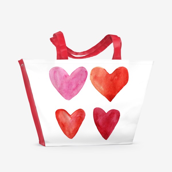 Пляжная сумка «4 сердца»