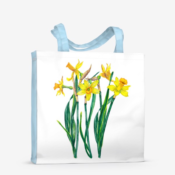 Сумка-шоппер «Весенние цветы Нарциссы 8 марта»