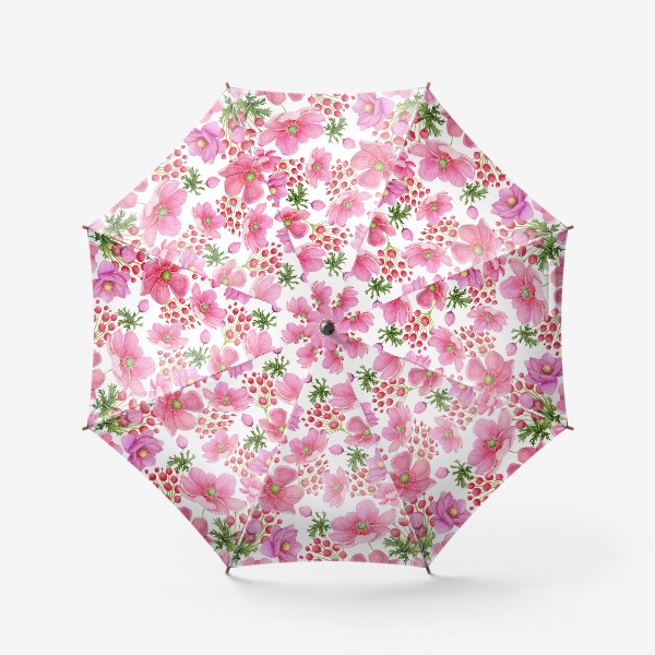 Зонт «Акварельные цветы Лютики бесшовный рисунок»