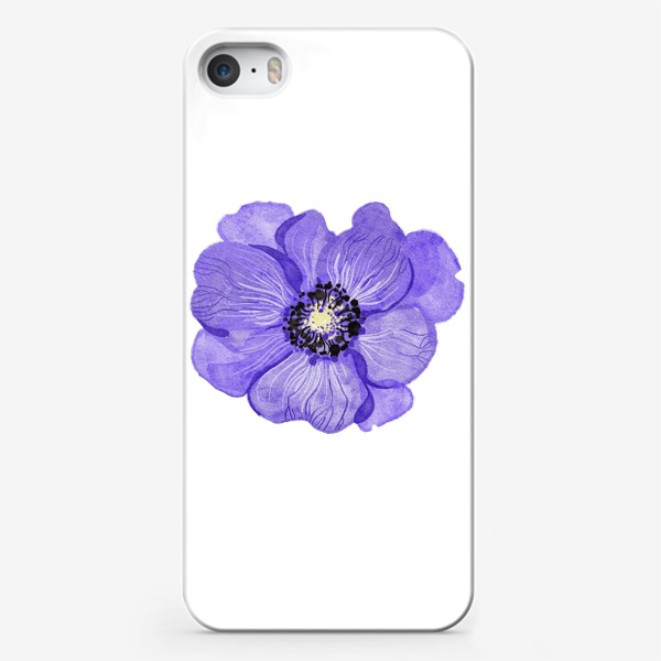 Чехол iPhone «фиолетовый анемон»