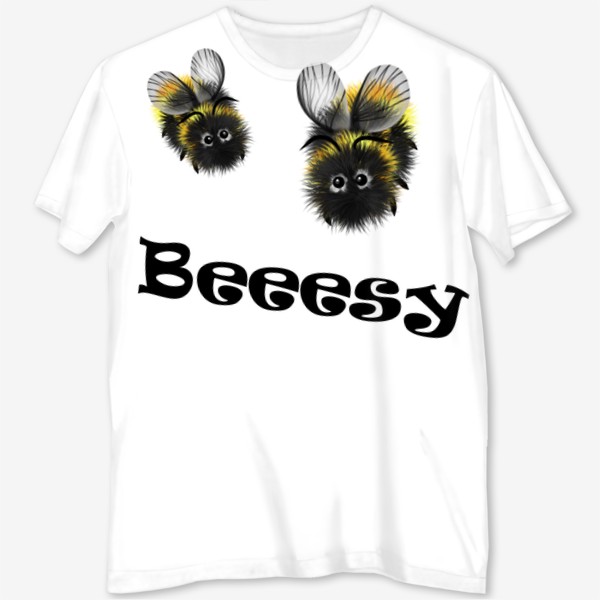 Футболка с полной запечаткой «Beeesy - деловые пчёлки»