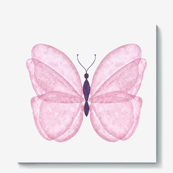 Холст «Бабочка розовая»