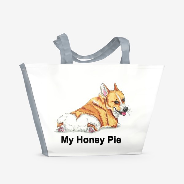 Пляжная сумка &laquo;Корги Honey Pie&raquo;