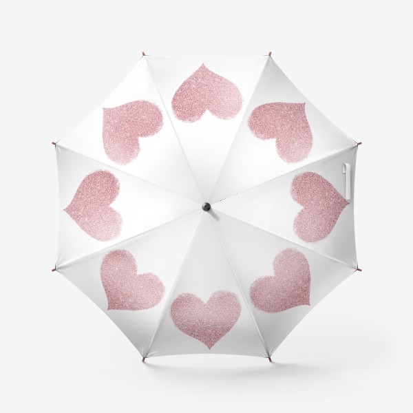Зонт «Сердце из блёсток»