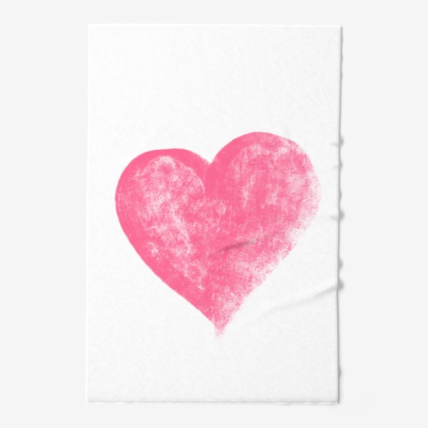 Полотенце «Меловое розовое сердечко»