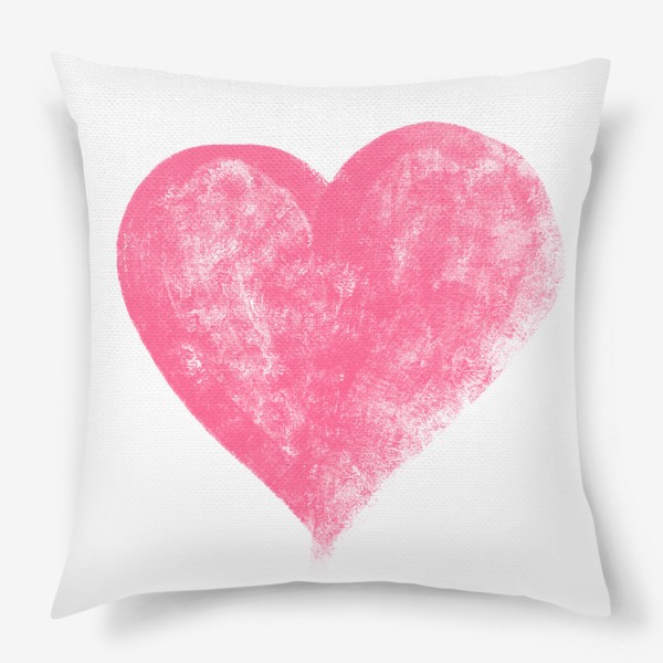 Подушка «Меловое розовое сердечко»