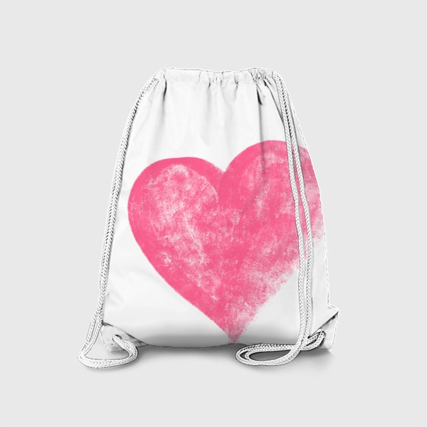 Рюкзак «Меловое розовое сердечко»