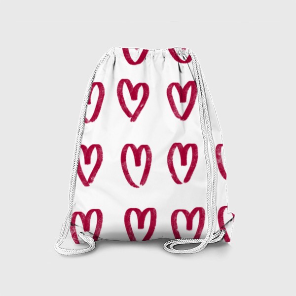 Рюкзак «Маленькие красные сердечки »