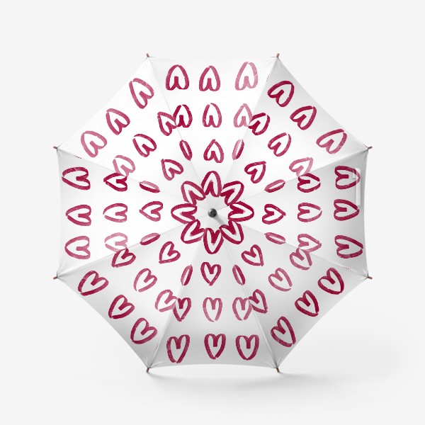 Зонт «Маленькие красные сердечки »