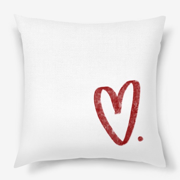 Подушка «Красное сердечко с точкой»