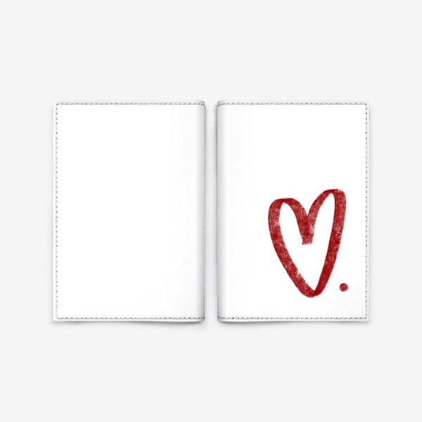 Обложка для паспорта «Красное сердечко с точкой»