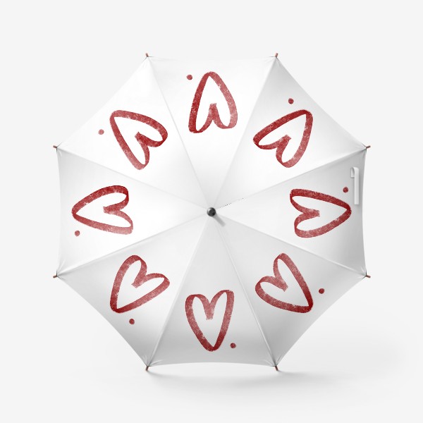 Зонт «Красное сердечко с точкой»