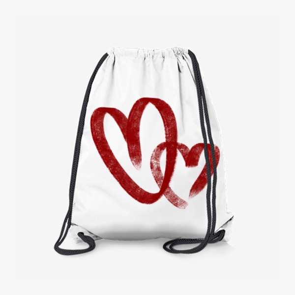 Рюкзак «Пара влюбленных красных сердец»