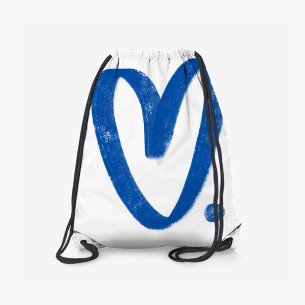 Рюкзак «Синее сердечко и точка»