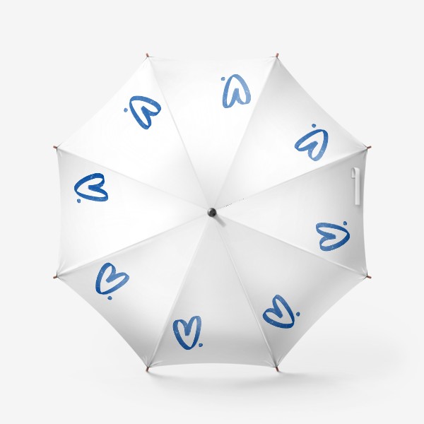 Зонт «Синее сердечко и точка»