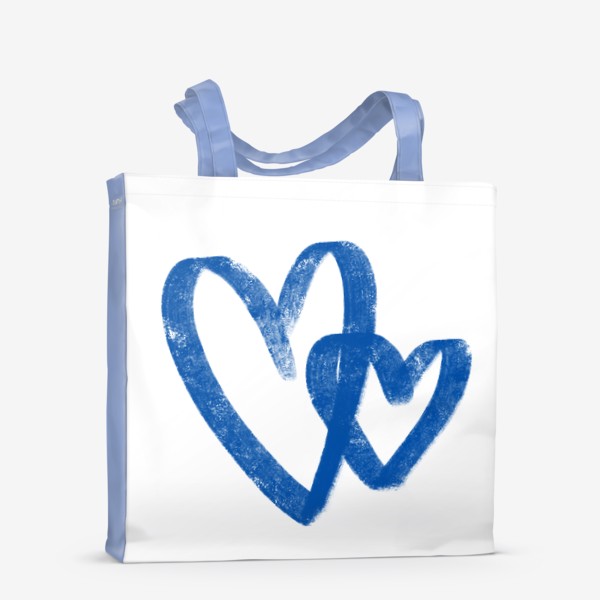 Сумка-шоппер «Синие сердечки»
