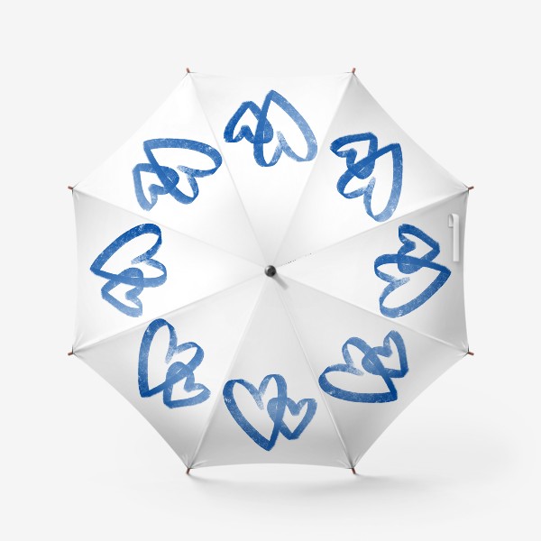 Зонт «Синие сердечки»