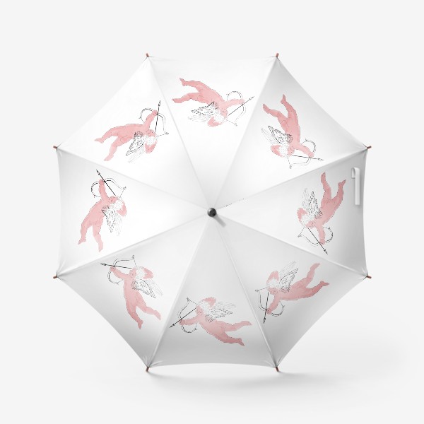 Зонт «Купидон ангел розовый со стрелой»