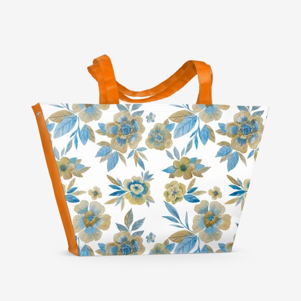 Пляжная сумка «бесшовный паттерн цветы»