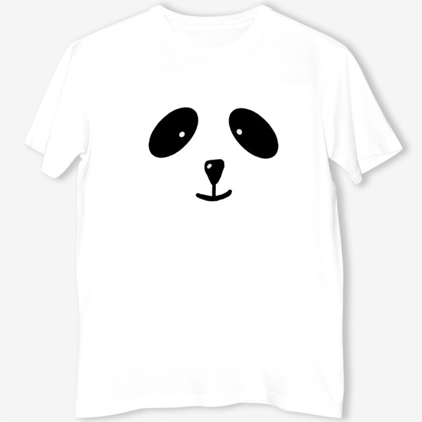 Футболка «Милая мордочка панды черно-белый принт»