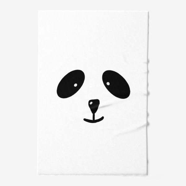 Полотенце «Милая мордочка панды черно-белый принт»