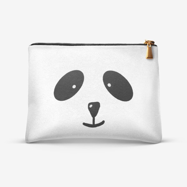 Косметичка «Милая мордочка панды черно-белый принт»