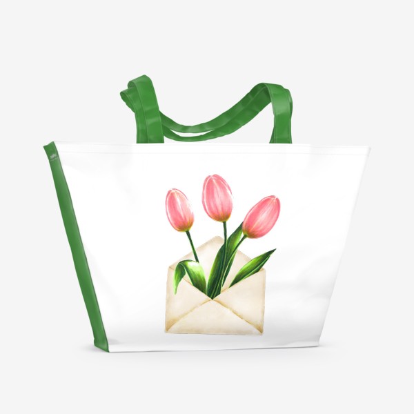 Пляжная сумка «Тюльпаны в конверте»
