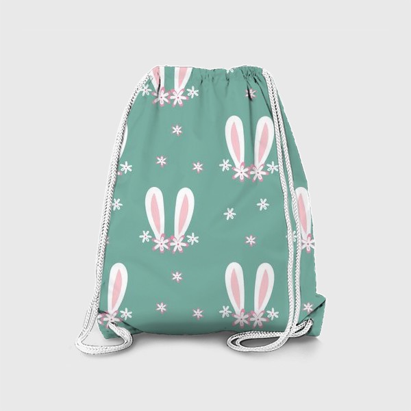 Рюкзак «Ушки кролика с весенними цветами»