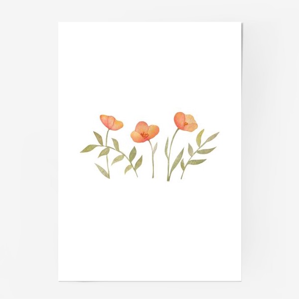 Постер «Акварельные цветы»