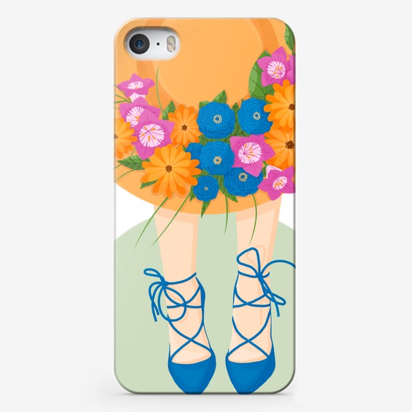 Чехол iPhone «Шляпка с цветами»
