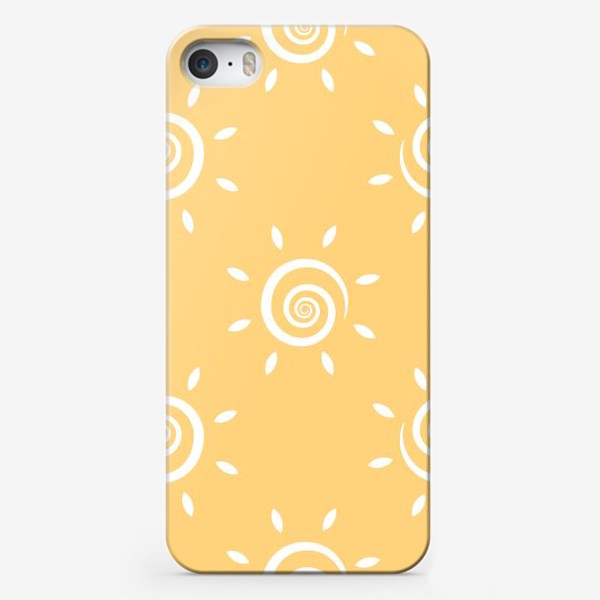 Чехол iPhone &laquo;Солнце на желтом фоне&raquo;