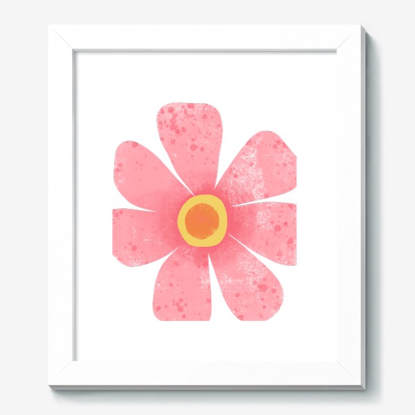 Картина &laquo;Розовый текстурный крупный цветок Принт с крупным цветком&raquo;
