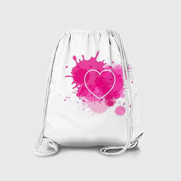 Рюкзак «серце на белом фоне»