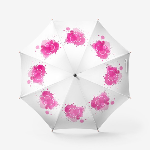 Зонт «серце на белом фоне»