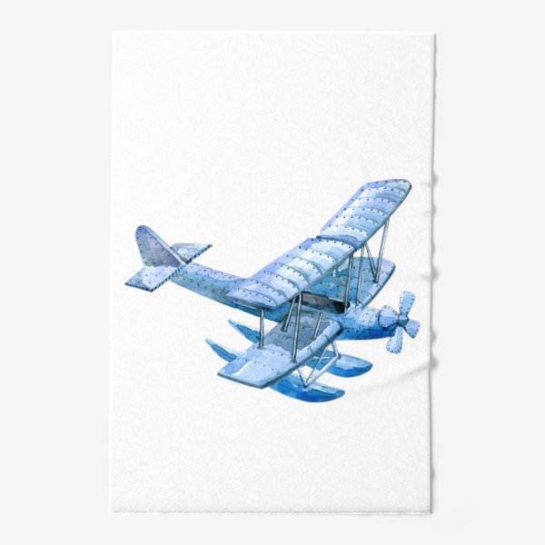 Полотенце «Старинный синий самолет »