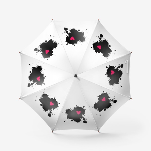 Зонт «серце на белом фоне»