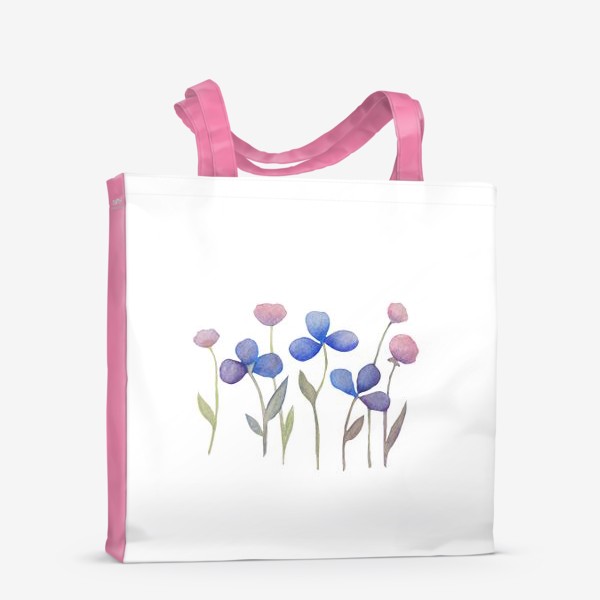 Сумка-шоппер «Голубые цветы»