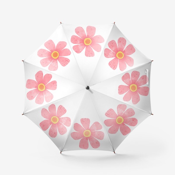 Зонт «Розовый текстурный крупный цветок Принт с крупным цветком»