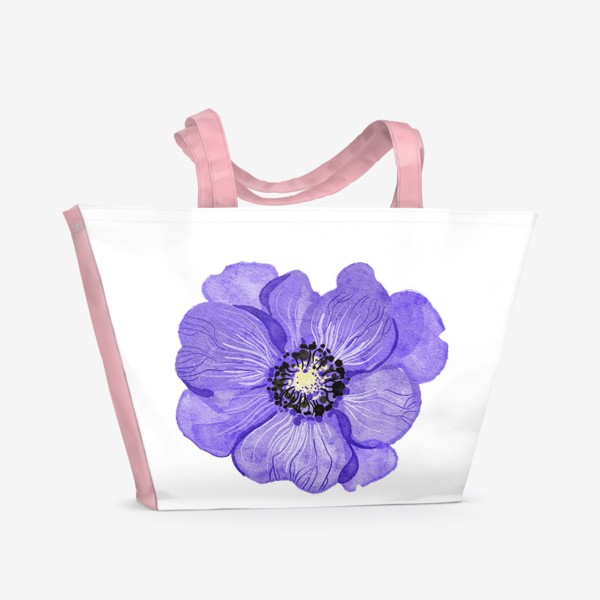 Пляжная сумка &laquo;фиолетовый анемон&raquo;