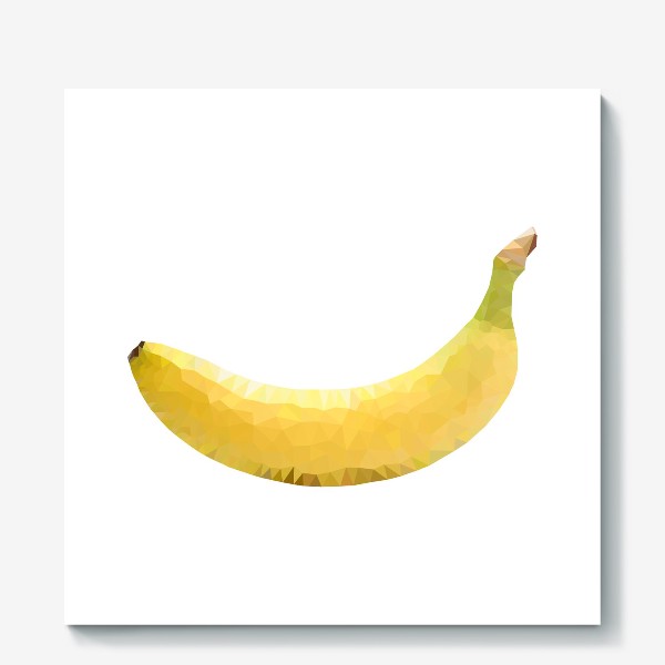 Холст «Банан в полигонах (Low poly banana)»