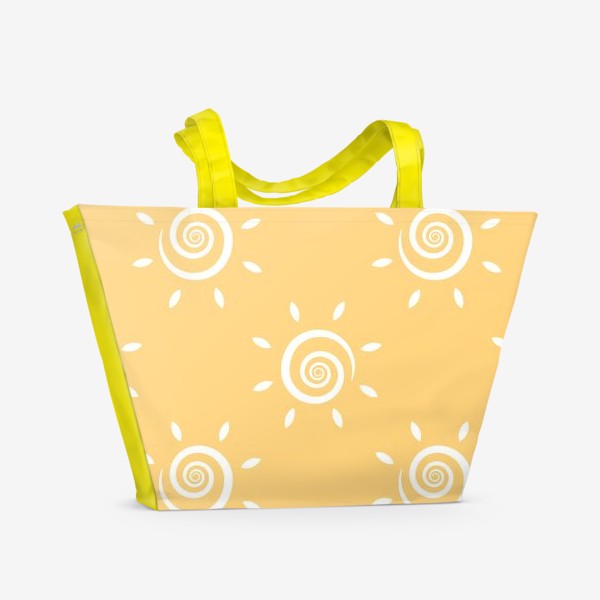 Пляжная сумка «Солнце на желтом фоне»
