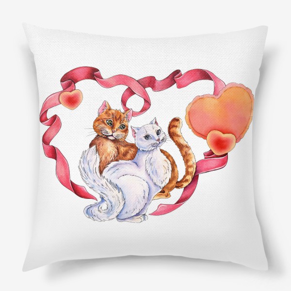Подушка «Влюбленные коты»