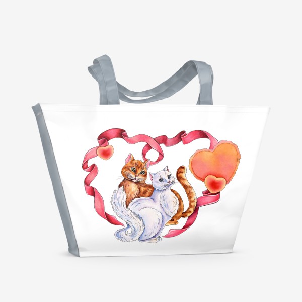 Пляжная сумка «Влюбленные коты»
